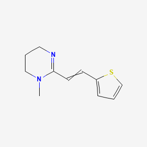 molecular formula C11H14N2S B13385632 1-methyl-2-(2-thiophen-2-ylethenyl)-5,6-dihydro-4H-pyrimidine 