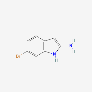 molecular formula C8H7BrN2 B13385794 6-bromo-1H-indol-2-amine 