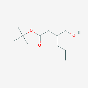 molecular formula C11H22O3 B13385809 Tert-butyl 3-(hydroxymethyl)hexanoate 