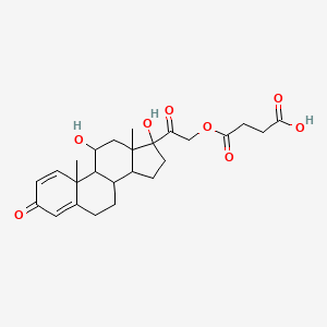 molecular formula C25H32O8 B13385840 Prednisolone succinate 