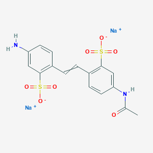 molecular formula C16H14N2Na2O7S2 B13385895 4-Acetamido-4'-aminostilbene-2,2'-disulfonic acid, disodium salt 