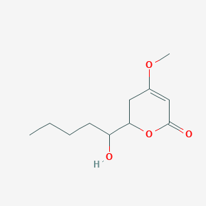 molecular formula C11H18O4 B13386004 6-(1-Hydroxy-pentyl)-4-methoxy-5,6-dihydro-pyran-2-one CAS No. 53448-08-1