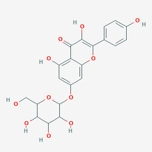 molecular formula C21H20O11 B13386005 3,5-Dihydroxy-2-(4-hydroxyphenyl)-7-[3,4,5-trihydroxy-6-(hydroxymethyl)tetrahydropyran-2-yl]oxy-chromen-4-one 