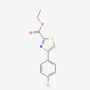 molecular formula C12H10ClNO2S B1338603 Ethyl 4-(4-chlorophenyl)-1,3-thiazole-2-carboxylate CAS No. 75680-91-0