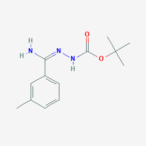 molecular formula C13H19N3O2 B13386059 tert-butyl N-[(E)-[amino-(3-methylphenyl)methylidene]amino]carbamate 