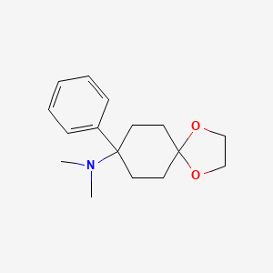 molecular formula C16H23NO2 B1338619 N,N-Dimethyl-8-phenyl-1,4-dioxaspiro[4.5]decan-8-amine CAS No. 77253-85-1