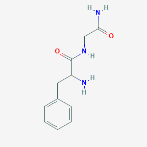 molecular formula C11H15N3O2 B13386211 (2S)-2-amino-N-(2-amino-2-oxoethyl)-3-phenylpropanamide 