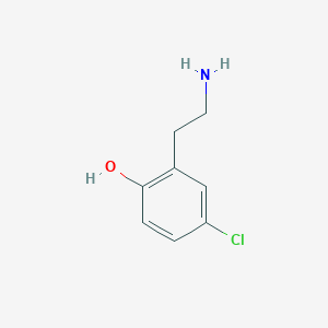 molecular formula C8H10ClNO B13386226 2-(2-Aminoethyl)-4-chlorophenol CAS No. 836684-86-7