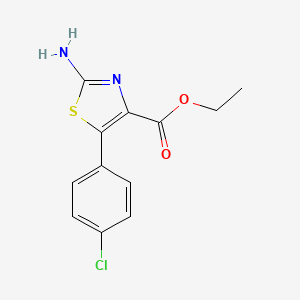molecular formula C12H11ClN2O2S B1338623 Ethyl 2-amino-5-(4-chlorophenyl)thiazole-4-carboxylate CAS No. 77505-89-6