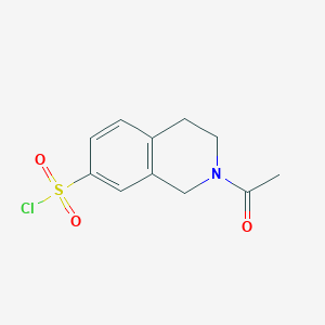 molecular formula C11H12ClNO3S B1338625 2-Acetyl-1,2,3,4-tetrahydroisoquinoline-7-sulfonyl chloride CAS No. 61563-39-1