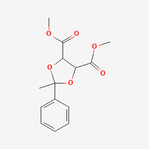 molecular formula C14H16O6 B13386262 Dimethyl 2-methyl-2-phenyl-1,3-dioxolane-4,5-dicarboxylate 