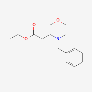 molecular formula C15H21NO3 B13386269 Ethyl 2-(4-benzylmorpholin-3-yl)acetate 