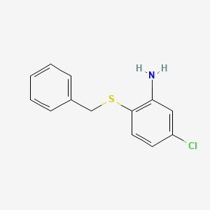 molecular formula C13H12ClNS B1338630 2-(Benzylthio)-5-chloroaniline CAS No. 74462-18-3
