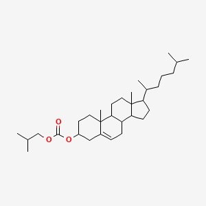 molecular formula C32H54O3 B13386316 [10,13-dimethyl-17-(6-methylheptan-2-yl)-2,3,4,7,8,9,11,12,14,15,16,17-dodecahydro-1H-cyclopenta[a]phenanthren-3-yl] 2-methylpropyl carbonate 