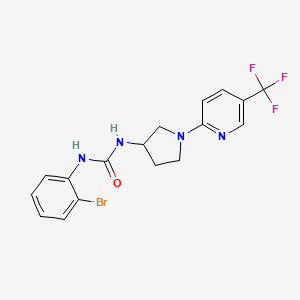 molecular formula C17H16BrF3N4O B13386323 1-(2-Bromophenyl)-3-[(3R)-1-[5-(trifluoromethyl)-2-pyridyl]pyrrolidin-3-yl]urea 
