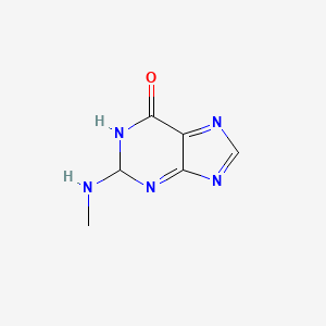 molecular formula C6H7N5O B13386330 2-(Methylamino)-1,2-dihydropurin-6-one 