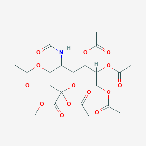 molecular formula C22H31NO14 B13386376 Methyl 5-acetamido-2,4-diacetyloxy-6-(1,2,3-triacetyloxypropyl)oxane-2-carboxylate 