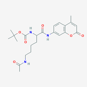 molecular formula C23H31N3O6 B13386399 N-alpha-Boc-Nepsilon-acetyl-L-lysine 7-amido-4-methylcoumarin 