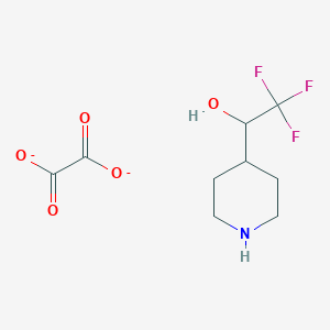 molecular formula C9H12F3NO5-2 B13386417 Oxalate;2,2,2-trifluoro-1-piperidin-4-ylethanol 