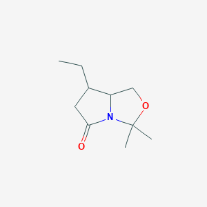 molecular formula C10H17NO2 B13386447 (7R,7aS)-7-ethyl-3,3-dimethyl-1,6,7,7a-tetrahydropyrrolo[1,2-c]oxazol-5-one 