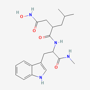 molecular formula C20H28N4O4 B13386509 N'-hydroxy-N-[3-(1H-indol-3-yl)-1-(methylamino)-1-oxopropan-2-yl]-2-(2-methylpropyl)butanediamide 
