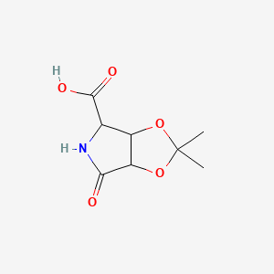 molecular formula C8H11NO5 B13386515 2,2-Dimethyl-4-oxo-3a,5,6,6a-tetrahydro-[1,3]dioxolo[4,5-c]pyrrole-6-carboxylic acid 