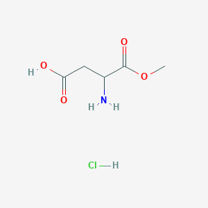 molecular formula C5H10ClNO4 B13386516 3-amino-4-methoxy-4-oxobutanoic acid;hydrochloride CAS No. 91588-23-7