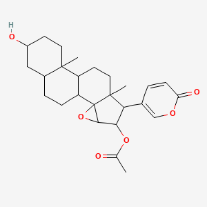 molecular formula C26H34O6 B13386517 5beta-Bufa-20,22-dienolide, 14,15beta-epoxy-3beta,16beta-dihydroxy-, 16-acetate 