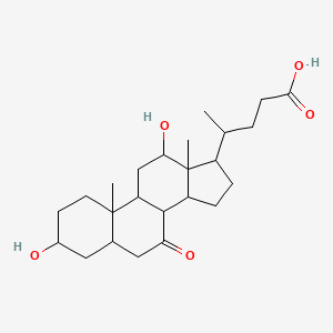 molecular formula C24H38O5 B13386583 4-(3,12-Dihydroxy-10,13-dimethyl-7-oxo-1,2,3,4,5,6,8,9,11,12,14,15,16,17-tetradecahydrocyclopenta[a]phenanthren-17-yl)pentanoic acid 