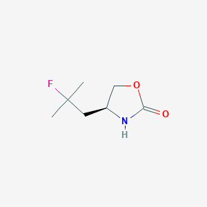molecular formula C7H12FNO2 B1338662 (S)-4-(2-Fluoro-2-methylpropyl)oxazolidin-2-one CAS No. 603142-91-2
