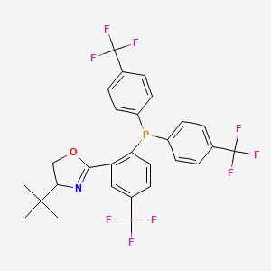 molecular formula C28H23F9NOP B13386622 (S)-(CF3)3-t-Bu-PHOX 