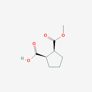 molecular formula C8H12O4 B1338664 cis-2-(Methoxycarbonyl)cyclopentanecarboxylic acid CAS No. 92541-43-0