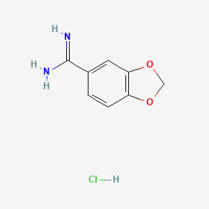 molecular formula C8H9ClN2O2 B1338667 Benzo[1,3]dioxole-5-carboxamidine hydrochloride CAS No. 80531-15-3