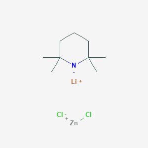 molecular formula C9H18Cl2LiNZn B13386676 lithium;chlorozinc(1+);2,2,6,6-tetramethylpiperidin-1-ide;chloride 