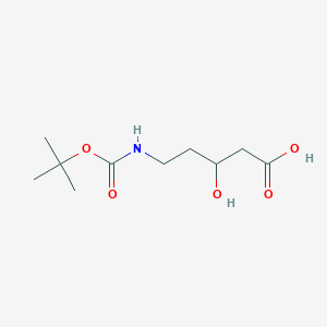 molecular formula C10H19NO5 B13386677 5-{[(Tert-butoxy)carbonyl]amino}-3-hydroxypentanoic acid 