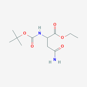 molecular formula C11H20N2O5 B13386754 Ethyl 4-amino-2-[(2-methylpropan-2-yl)oxycarbonylamino]-4-oxobutanoate 