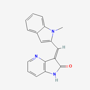 molecular formula C17H13N3O B13386774 (3E)-3-[(1-methylindol-2-yl)methylidene]-1H-pyrrolo[3,2-b]pyridin-2-one 