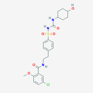 molecular formula C23H28ClN3O6S B133868 4-Hydroxyglibenclamide CAS No. 132054-81-0