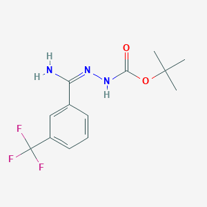 molecular formula C13H16F3N3O2 B13386832 tert-butyl N-[(E)-[amino-[3-(trifluoromethyl)phenyl]methylidene]amino]carbamate 