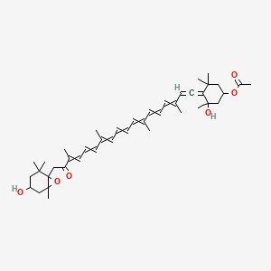 molecular formula C42H58O6 B13386856 3,5'-Dihydroxy-8-oxo-6',7'-didehydro-5,5',6,6',7,8-hexahydro-5,6-epoxy-beta,beta-caroten-3'-yl acetate 