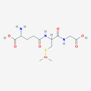 molecular formula C12H22AsN3O6S B13386859 N-[S-(Dimethylarsino)-N-L-gamma-glutamyl-L-cysteinyl]glycine, disodium salt 