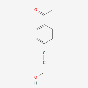 molecular formula C11H10O2 B1338687 Ethanone, 1-[4-(3-hydroxy-1-propynyl)phenyl]- CAS No. 95306-90-4