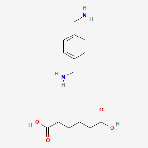 molecular formula C14H22N2O4 B13386896 [4-(Aminomethyl)phenyl]methanamine; hexanedioic acid CAS No. 13534-24-2