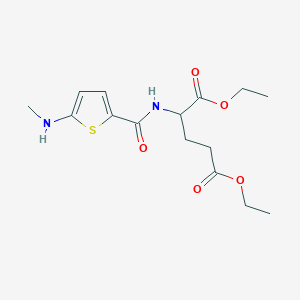 molecular formula C15H22N2O5S B13386904 Diethyl 2-[[5-(methylamino)thiophene-2-carbonyl]amino]pentanedioate 