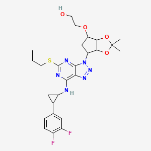 molecular formula C26H32F2N6O4S B13386913 Isopropylidene Ticagrelor 