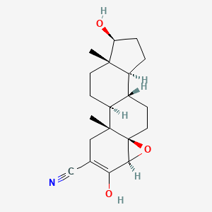 molecular formula C20H27NO3 B13386914 (1S,2R,6S,8R,11S,12S,15S,16S)-5,15-dihydroxy-2,16-dimethyl-7-oxapentacyclo[9.7.0.02,8.06,8.012,16]octadec-4-ene-4-carbonitrile 