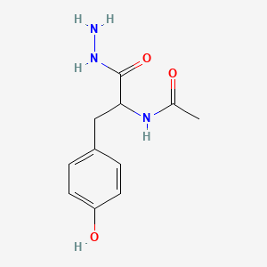 molecular formula C11H15N3O3 B13386985 N-[1-hydrazinyl-3-(4-hydroxyphenyl)-1-oxopropan-2-yl]acetamide 
