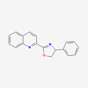 molecular formula C18H14N2O B13387026 (S)-4-Phenyl-2-(quinolin-2-yl)-4,5-dihydrooxazole; 2-[(4S)-4,5-dihydro-4-phenyl-2-oxazolyl]-Quinoline 