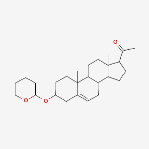 molecular formula C26H40O3 B13387055 1-[10,13-dimethyl-3-(oxan-2-yloxy)-2,3,4,7,8,9,11,12,14,15,16,17-dodecahydro-1H-cyclopenta[a]phenanthren-17-yl]ethanone CAS No. 35961-41-2