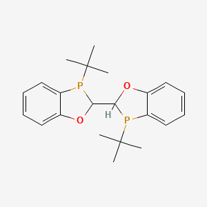 molecular formula C22H28O2P2 B13387078 3-tert-butyl-2-(3-tert-butyl-2H-1,3-benzoxaphosphol-2-yl)-2H-1,3-benzoxaphosphole 